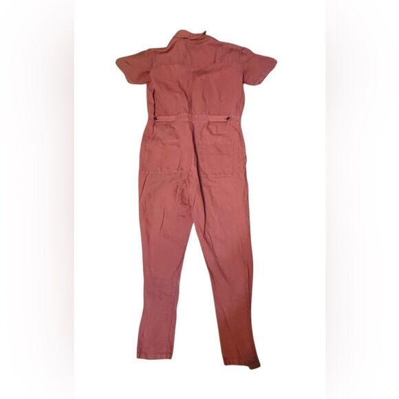 Outerknown S.E.A. jumpsuit in rust cotton linen size small - Picture 4 of 8